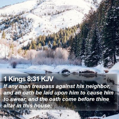 1 Kings 8:31 KJV Bible Verse Image