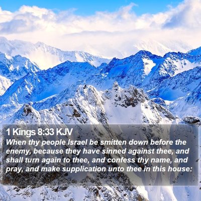 1 Kings 8:33 KJV Bible Verse Image