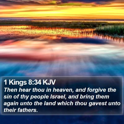 1 Kings 8:34 KJV Bible Verse Image