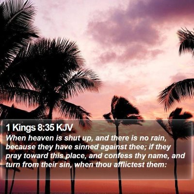 1 Kings 8:35 KJV Bible Verse Image