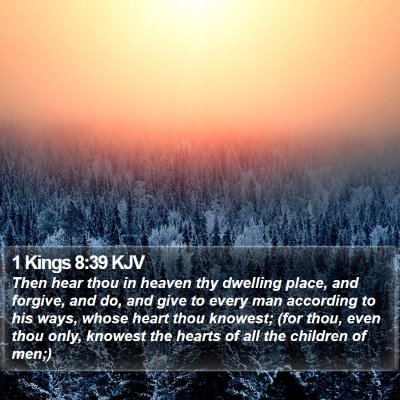 1 Kings 8:39 KJV Bible Verse Image