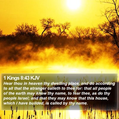 1 Kings 8:43 KJV Bible Verse Image