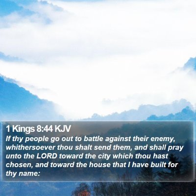 1 Kings 8:44 KJV Bible Verse Image