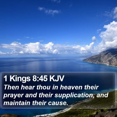 1 Kings 8:45 KJV Bible Verse Image