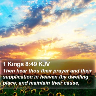 1 Kings 8:49 KJV Bible Verse Image