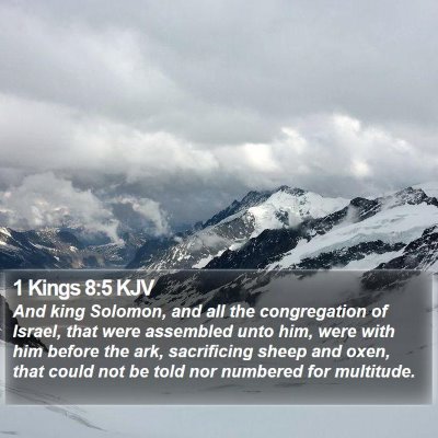 1 Kings 8:5 KJV Bible Verse Image
