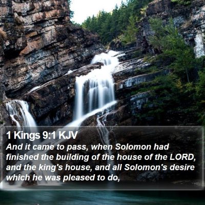 1 Kings 9:1 KJV Bible Verse Image