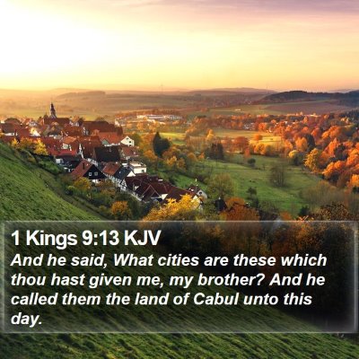 1 Kings 9:13 KJV Bible Verse Image