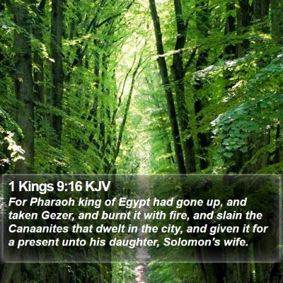 1 Kings 9:16 KJV Bible Verse Image