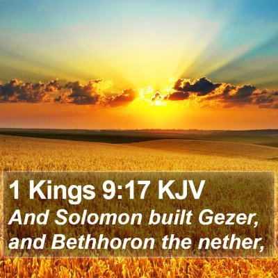 1 Kings 9:17 KJV Bible Verse Image