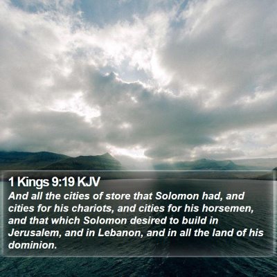 1 Kings 9:19 KJV Bible Verse Image
