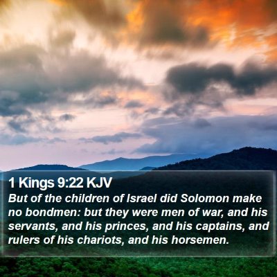 1 Kings 9:22 KJV Bible Verse Image