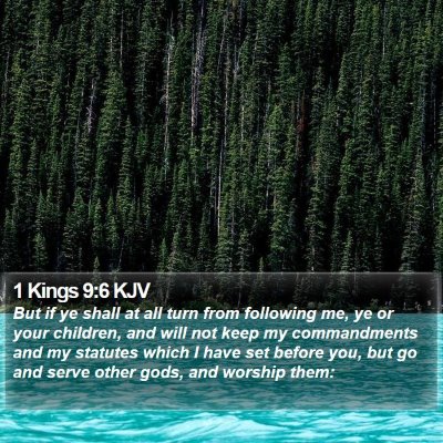 1 Kings 9:6 KJV Bible Verse Image