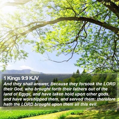 1 Kings 9:9 KJV Bible Verse Image