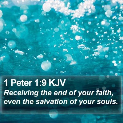 1 Peter 1:9 KJV Bible Verse Image