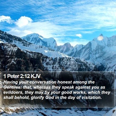1 Peter 2:12 KJV Bible Verse Image