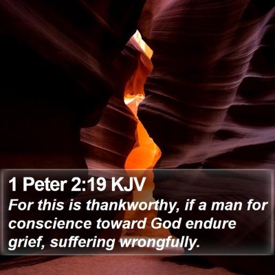 1 Peter 2:19 KJV Bible Verse Image
