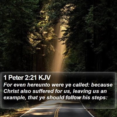 1 Peter 2:21 KJV Bible Verse Image