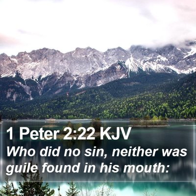 1 Peter 2:22 KJV Bible Verse Image
