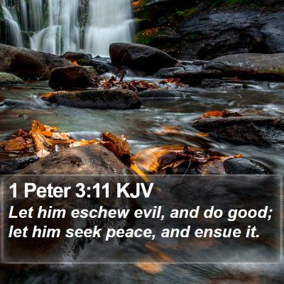 1 Peter 3:11 KJV Bible Verse Image