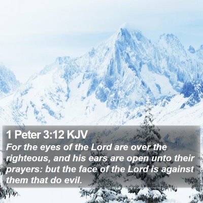 1 Peter 3:12 KJV Bible Verse Image