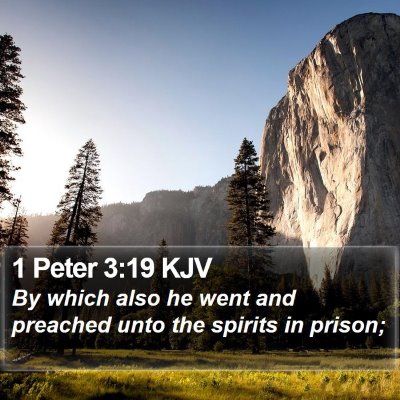 1 Peter 3:19 KJV Bible Verse Image