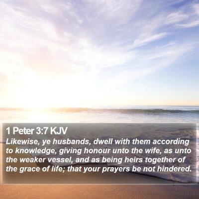 1 Peter 3:7 KJV Bible Verse Image