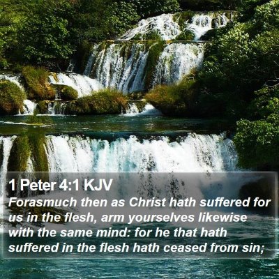 1 Peter 4:1 KJV Bible Verse Image