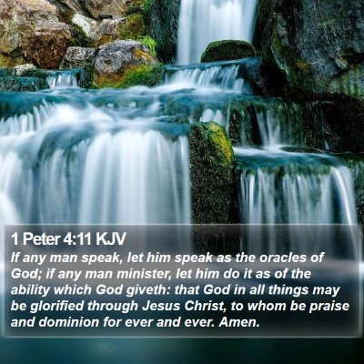 1 Peter 4:11 KJV Bible Verse Image
