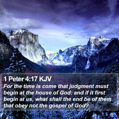 1 Peter 4:17 KJV Bible Verse Image