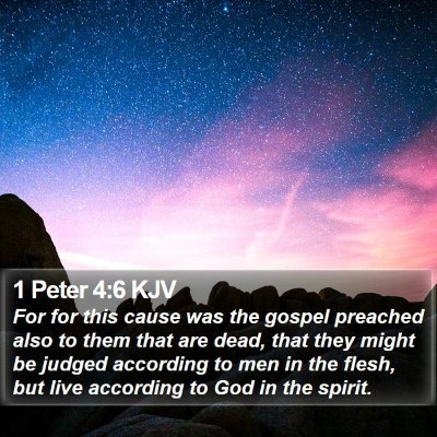 1 Peter 4:6 KJV Bible Verse Image