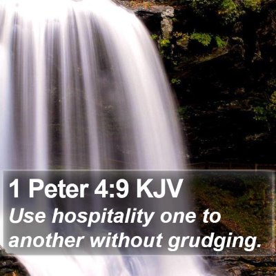 1 Peter 4:9 KJV Bible Verse Image