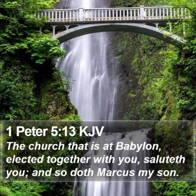 1 Peter 5:13 KJV Bible Verse Image