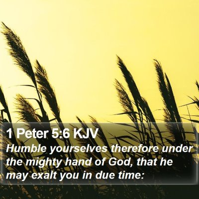 1 Peter 5:6 KJV Bible Verse Image