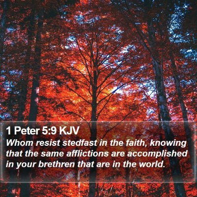 1 Peter 5:9 KJV Bible Verse Image
