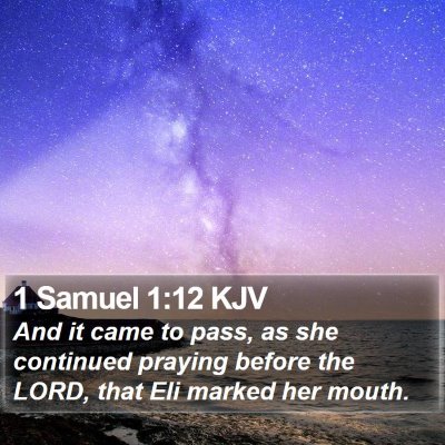 1 Samuel 1:12 KJV Bible Verse Image