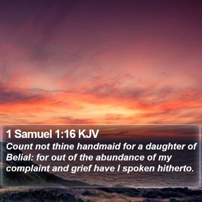1 Samuel 1:16 KJV Bible Verse Image