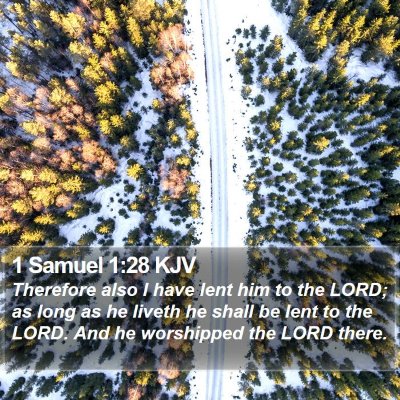 1 Samuel 1:28 KJV Bible Verse Image