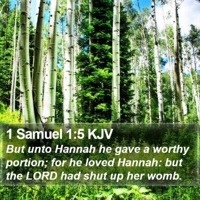 1 Samuel 1:5 KJV Bible Verse Image