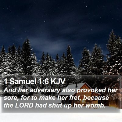 1 Samuel 1:6 KJV Bible Verse Image