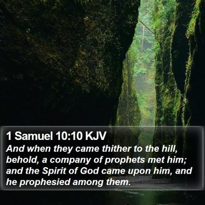 1 Samuel 10:10 KJV Bible Verse Image