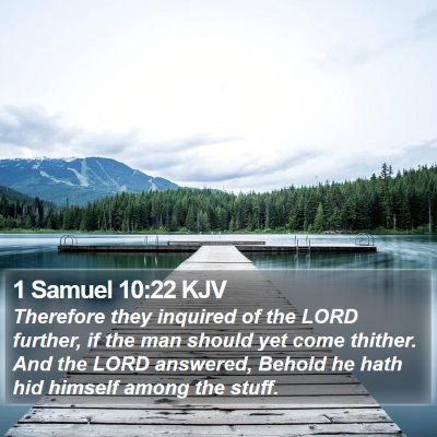 1 Samuel 10:22 KJV Bible Verse Image