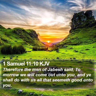 1 Samuel 11:10 KJV Bible Verse Image