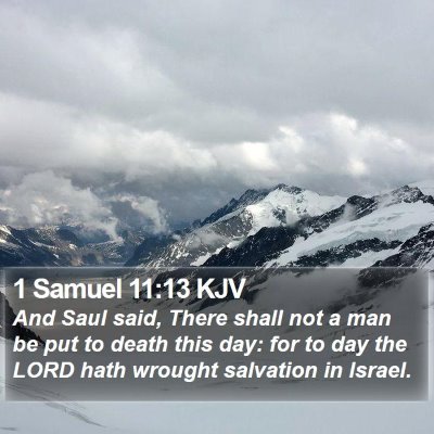 1 Samuel 11:13 KJV Bible Verse Image