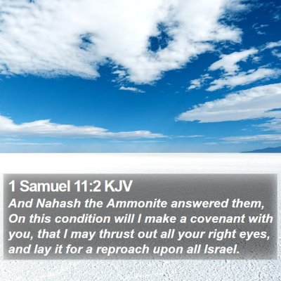 1 Samuel 11:2 KJV Bible Verse Image