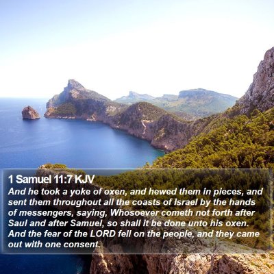 1 Samuel 11:7 KJV Bible Verse Image