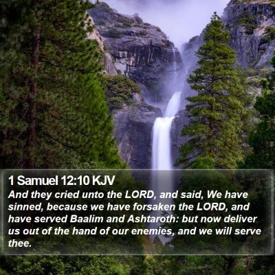 1 Samuel 12:10 KJV Bible Verse Image