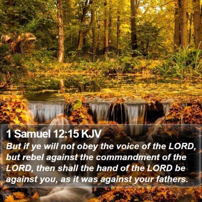 1 Samuel 12:15 KJV Bible Verse Image