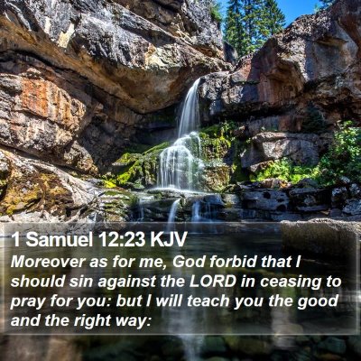 1 Samuel 12:23 KJV Bible Verse Image