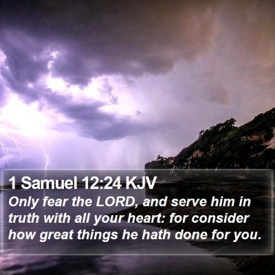1 Samuel 12:24 KJV Bible Verse Image